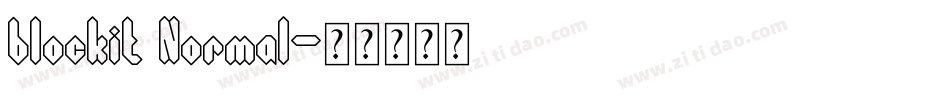 blockit Normal字体转换